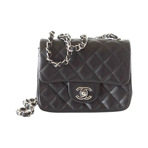 chanel mini square silver hardware|chanel small bag with price.